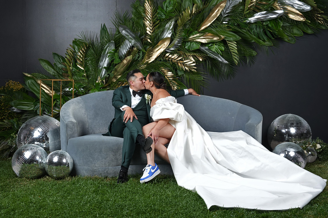 Couple at evening event