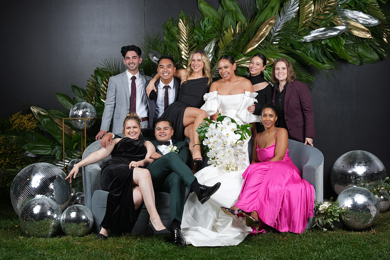 Wedding party portrait